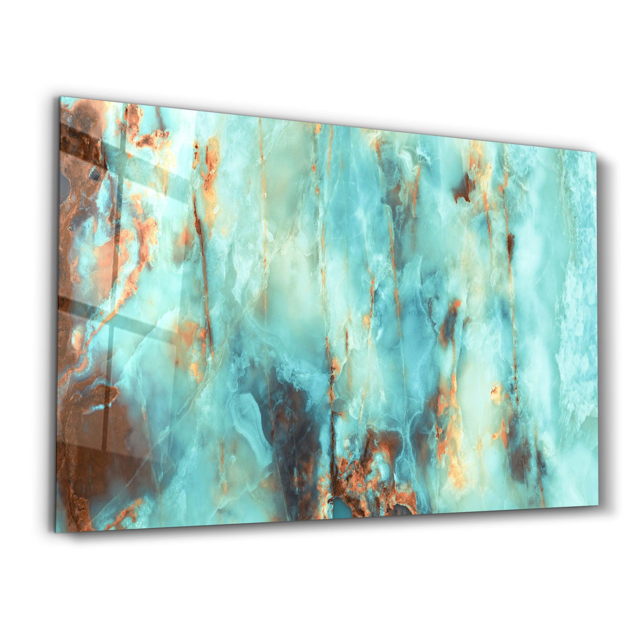 Natural Blue Marble | Glass Wall Art - ArtDesigna Glass Printing Wall Art