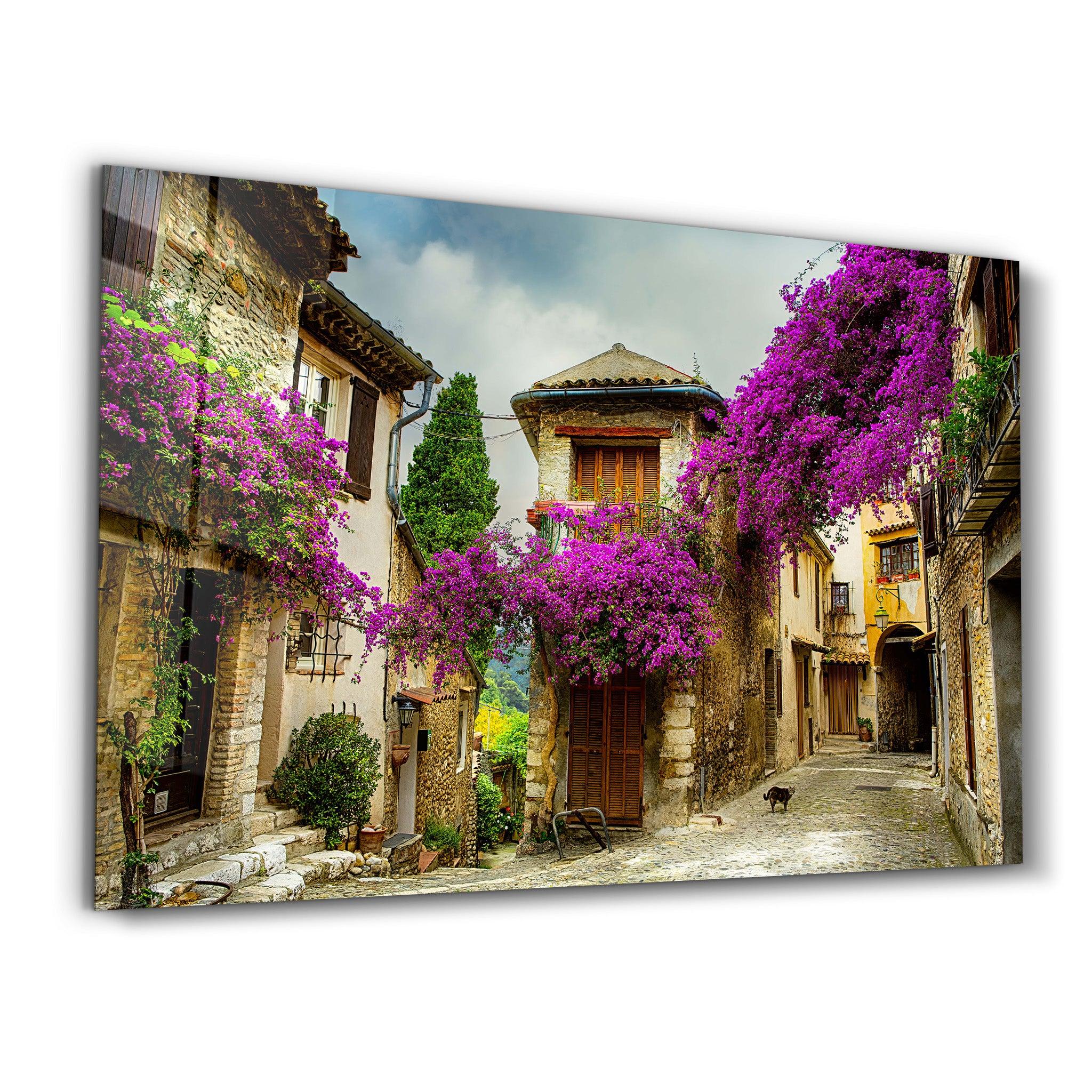 Old Village in Aegean | Glass Wall Art - ArtDesigna Glass Printing Wall Art