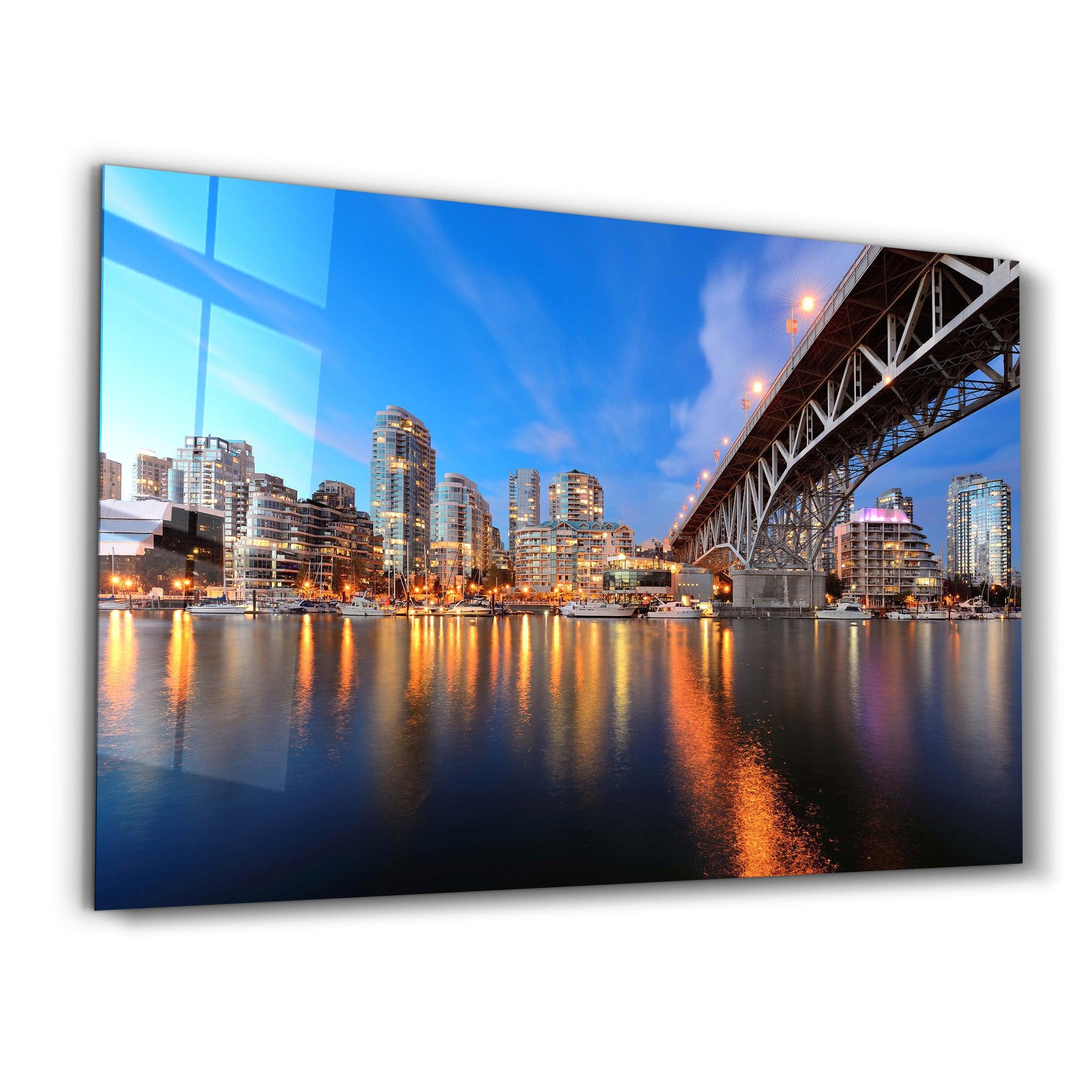 Vancouver - Canada Skyline | Glass Wall Art - ArtDesigna Glass Printing Wall Art