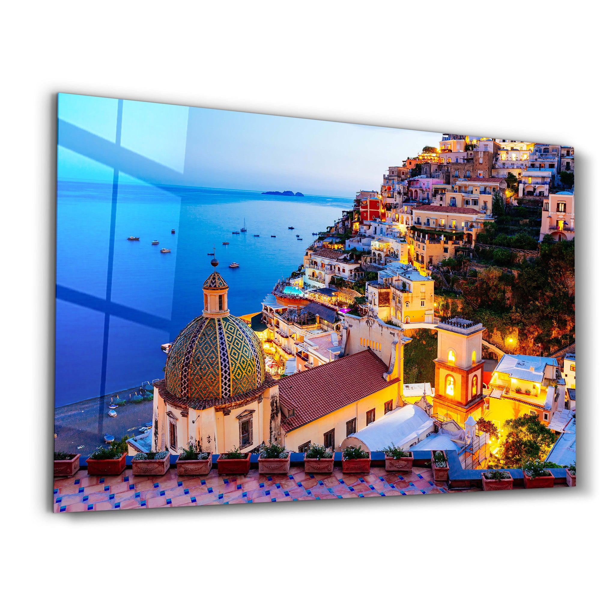 Positano, Amalfi Coast, Campania, Sorrento, Italy | Glass Wall Art - ArtDesigna Glass Printing Wall Art