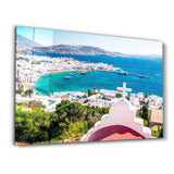 Mykonos - Greece | Glass Wall Art