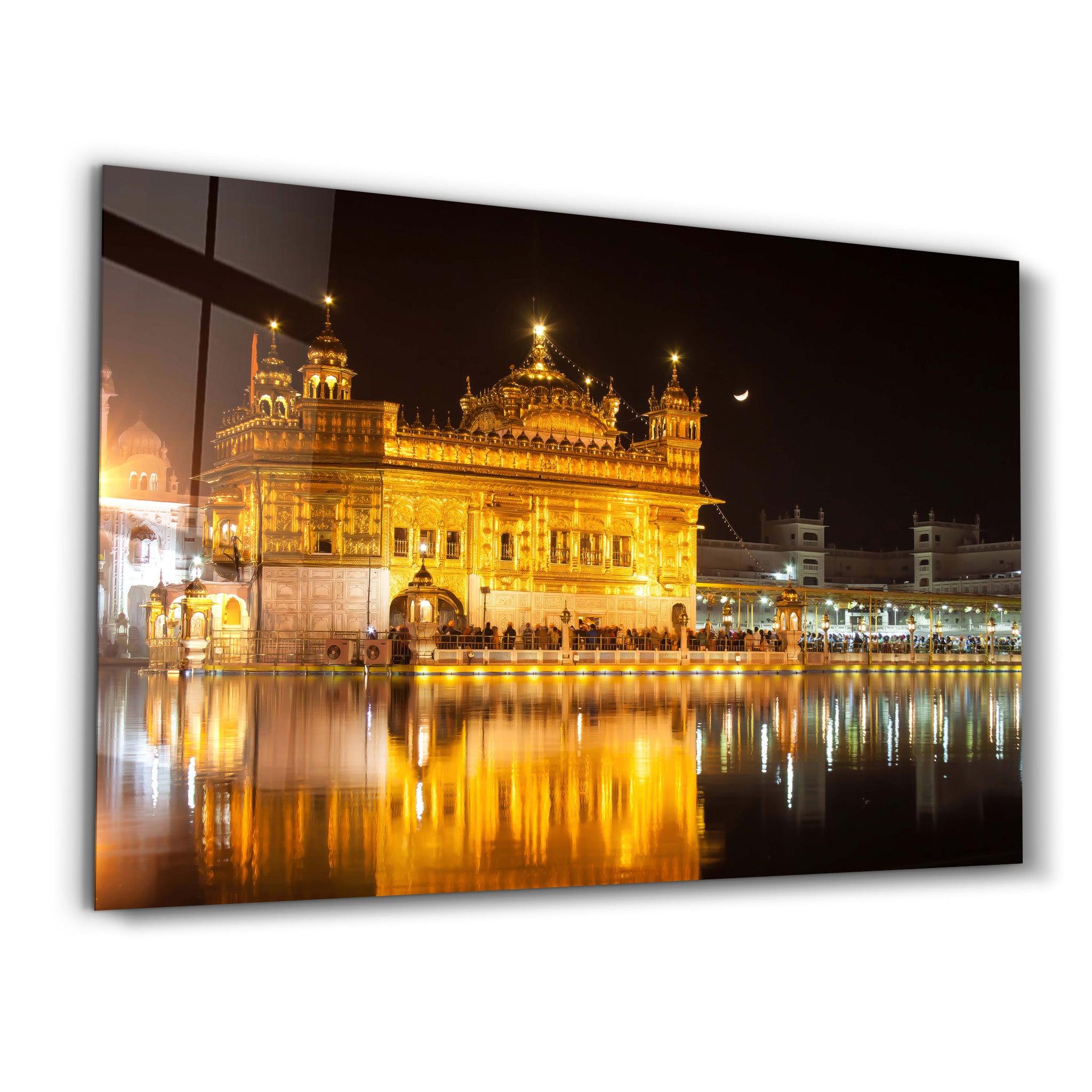 The stunning Sikh Golden Temple in Amritsar, Punjab region in India | Glass Wall Art - ArtDesigna Glass Printing Wall Art