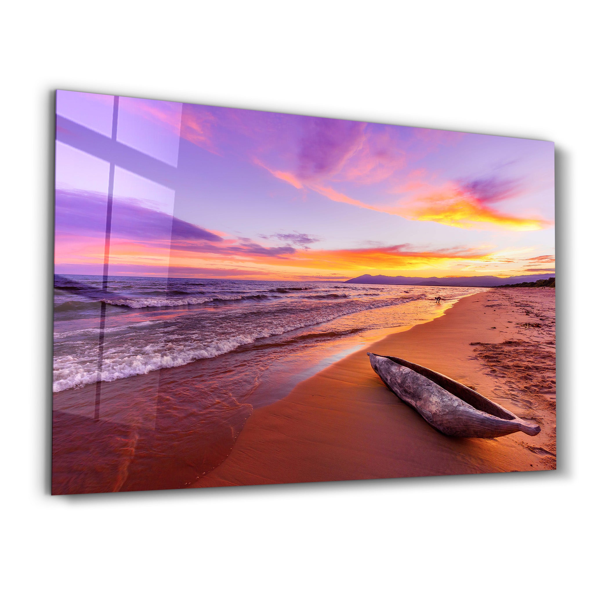・"Lake Malawi sunset in Kande beach Africa"・Glass Wall Art - ArtDesigna Glass Printing Wall Art