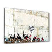 Banksy - Luxury Rentals Only - Glass Wall Art - Artdesigna