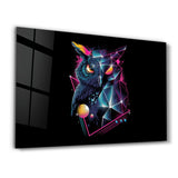 Owl Neo | Glass Wall Art