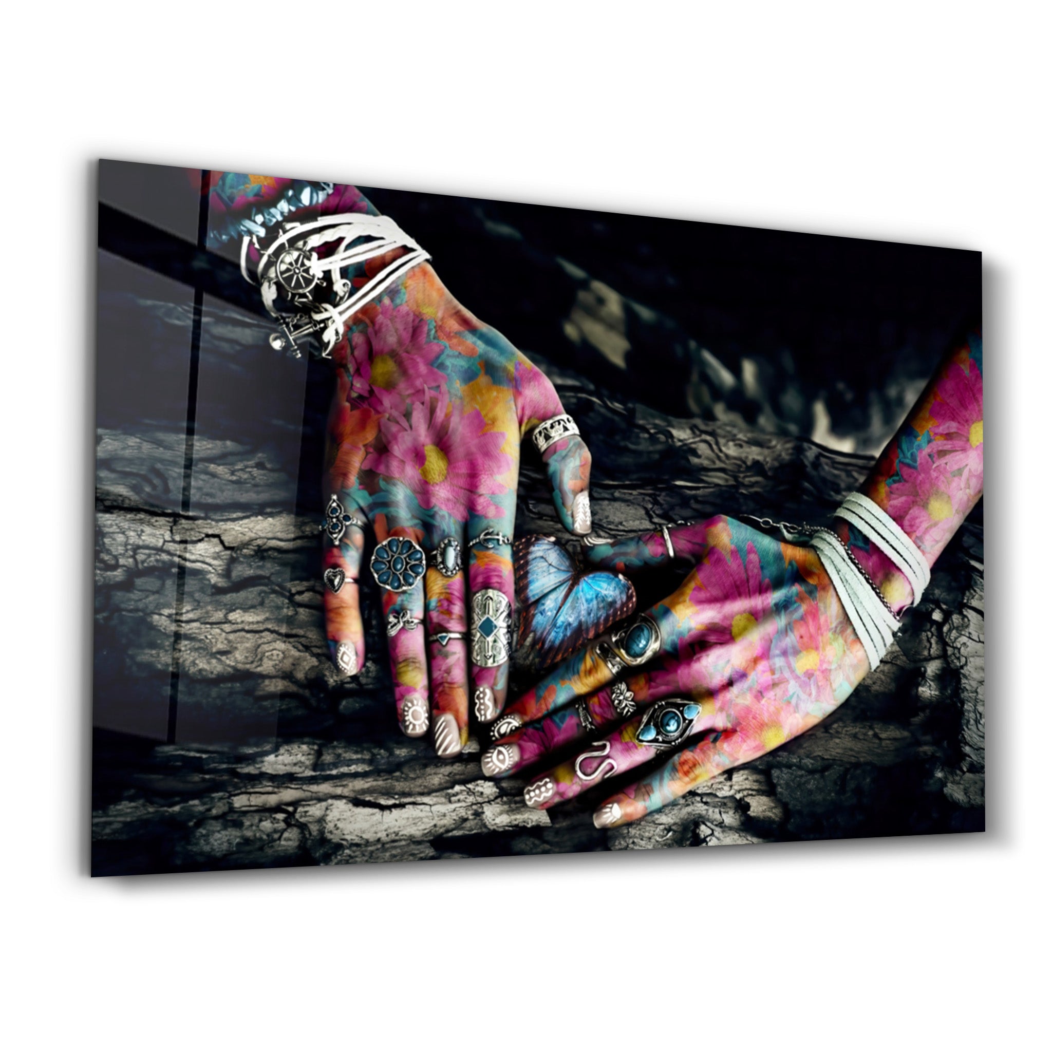 ・"Spiritual Hands"・Glass Wall Art - ArtDesigna Glass Printing Wall Art