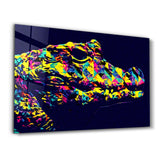 Colormix Crocodile | Glass Wall Art