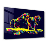 Colormix Monkeys | Glass Wall Art