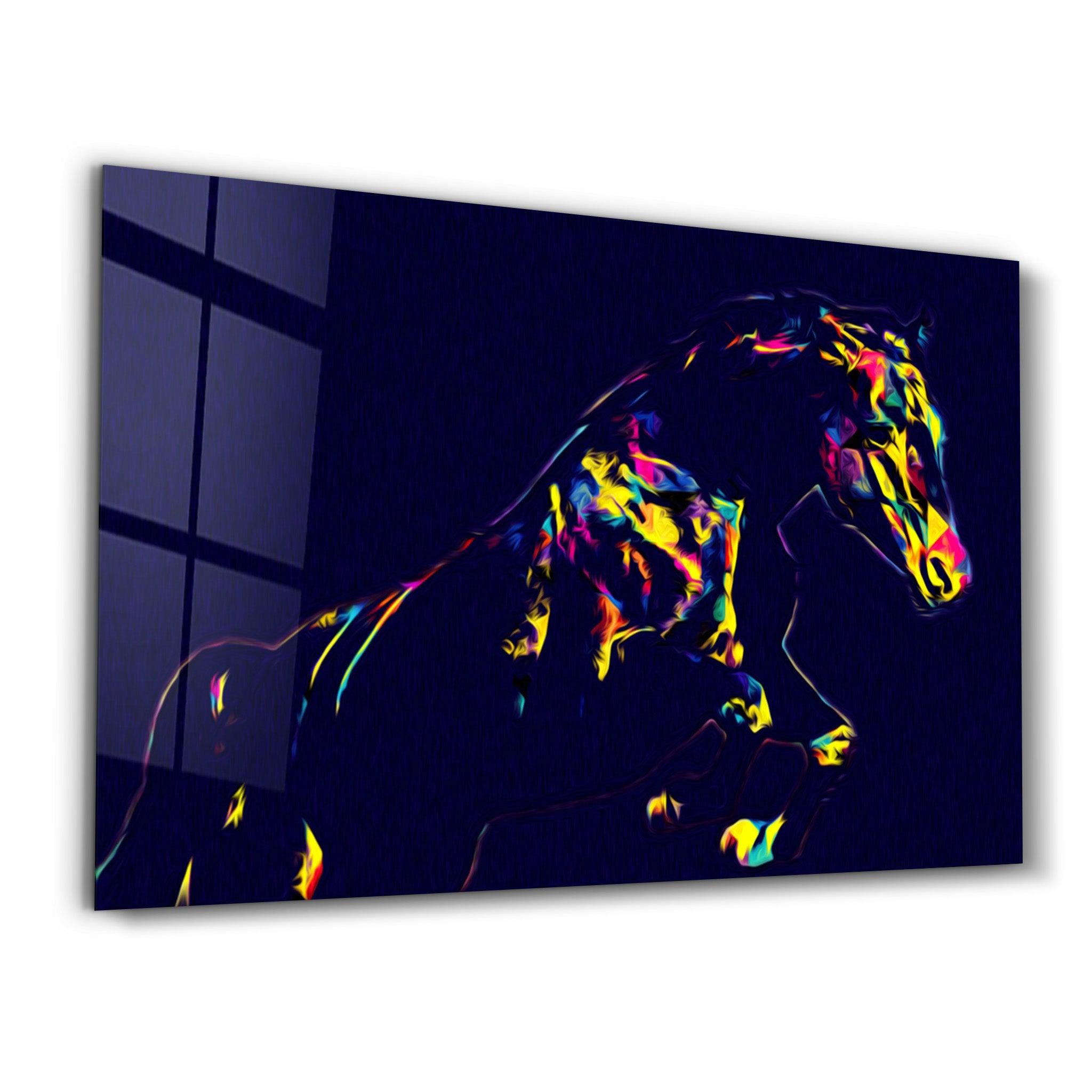 Colormix Horse | Glass Wall Art - ArtDesigna Glass Printing Wall Art