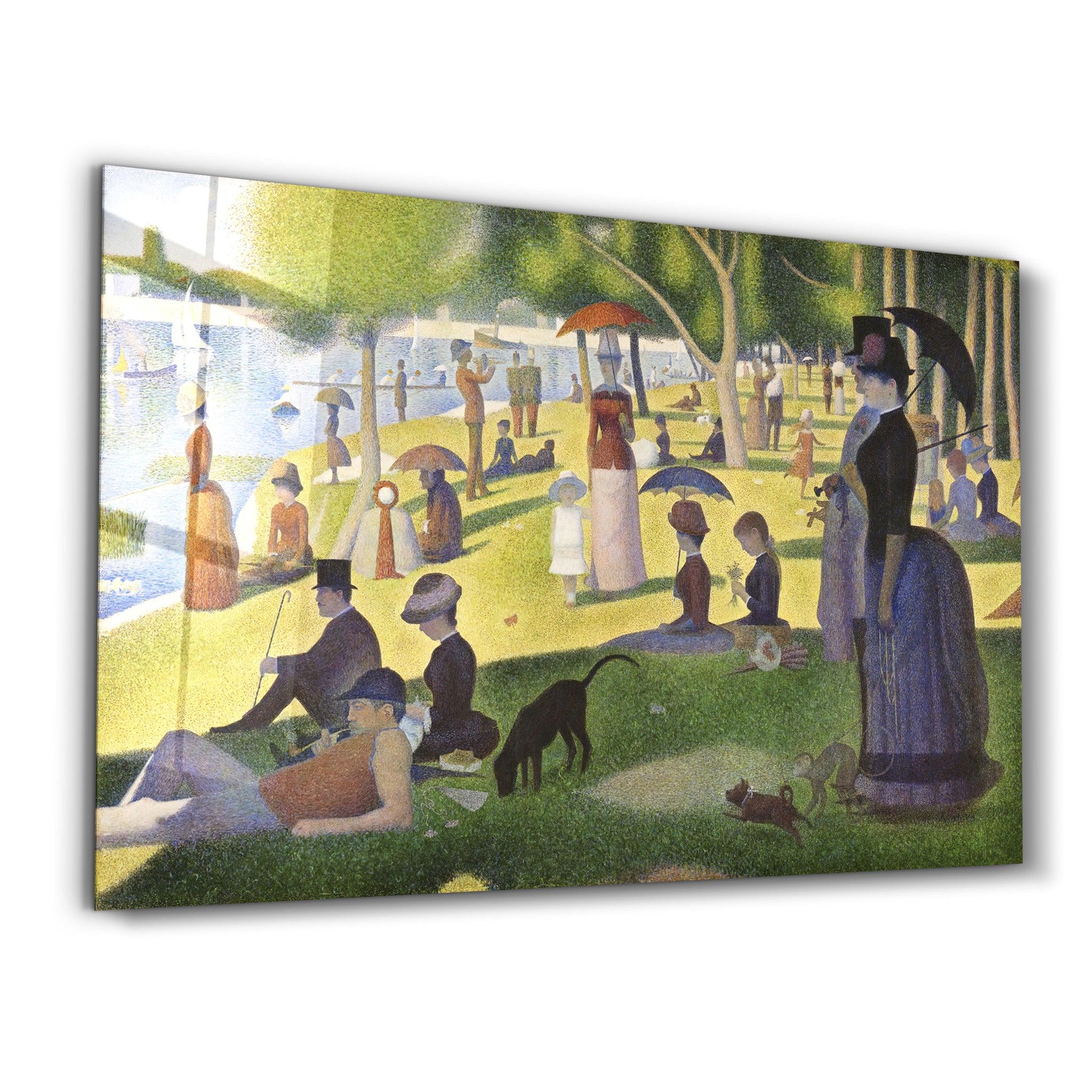 A Sunday on La Grande Jatte (1884) by Georges Seurat | Glass Wall Art - ArtDesigna Glass Printing Wall Art