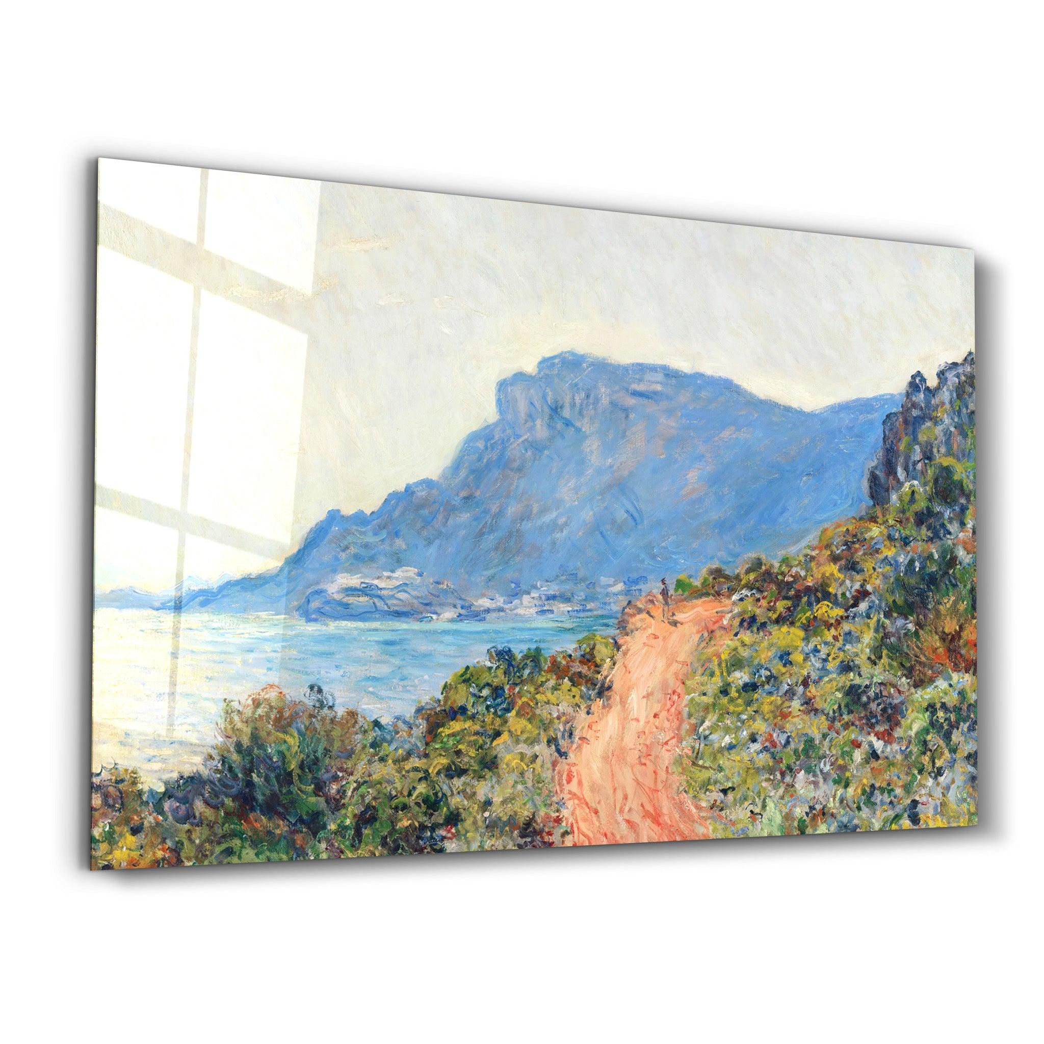 Claude Monet The Corniche Landscape Painting (1884) | Glass Wall Art - ArtDesigna Glass Printing Wall Art