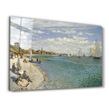 Regatta at Sainte-Adresse (1867) by Claude Monet | Glass Wall Art