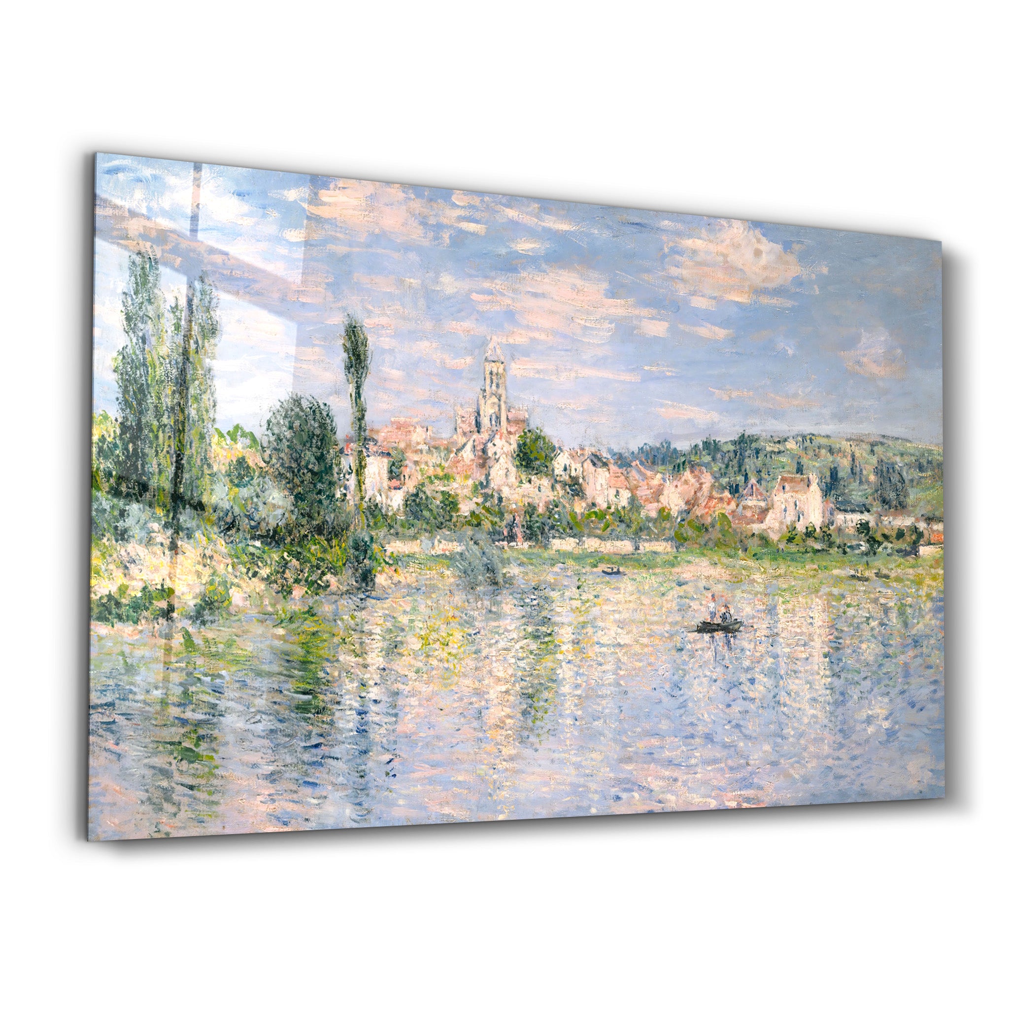 ・"Vétheuil in Summer (1880) by Claude Monet"・Glass Wall Art - ArtDesigna Glass Printing Wall Art