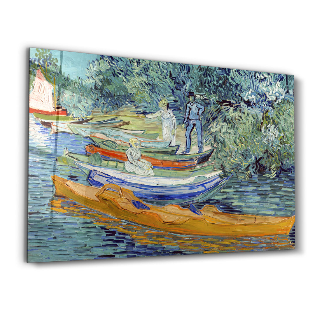 ・"Vincent van Gogh's Bank of the Oise at Auvers (1890)"・Glass Wall Art - ArtDesigna Glass Printing Wall Art