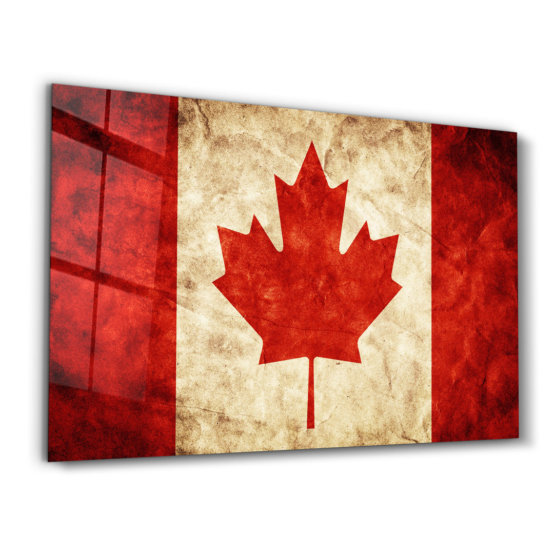 ・"Flag Of Canada V2"・Glass Wall Art - ArtDesigna Glass Printing Wall Art