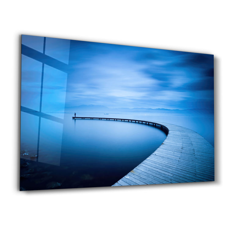・"The Curvy Pier"・Glass Wall Art - ArtDesigna Glass Printing Wall Art