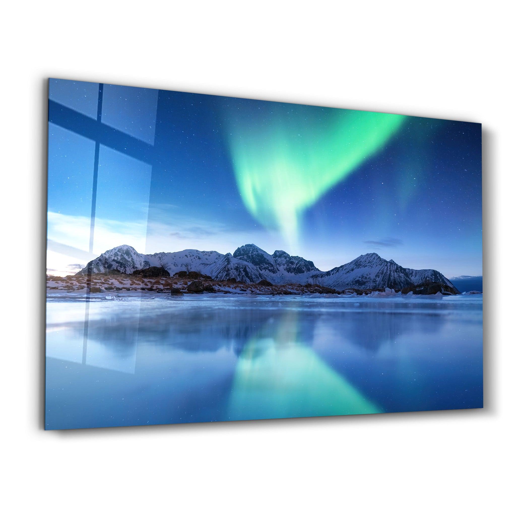Reflection Of The Northern Lights | Glass Wall Art - ArtDesigna Glass Printing Wall Art