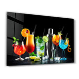 Cocktails Feast | Glass Wall Art