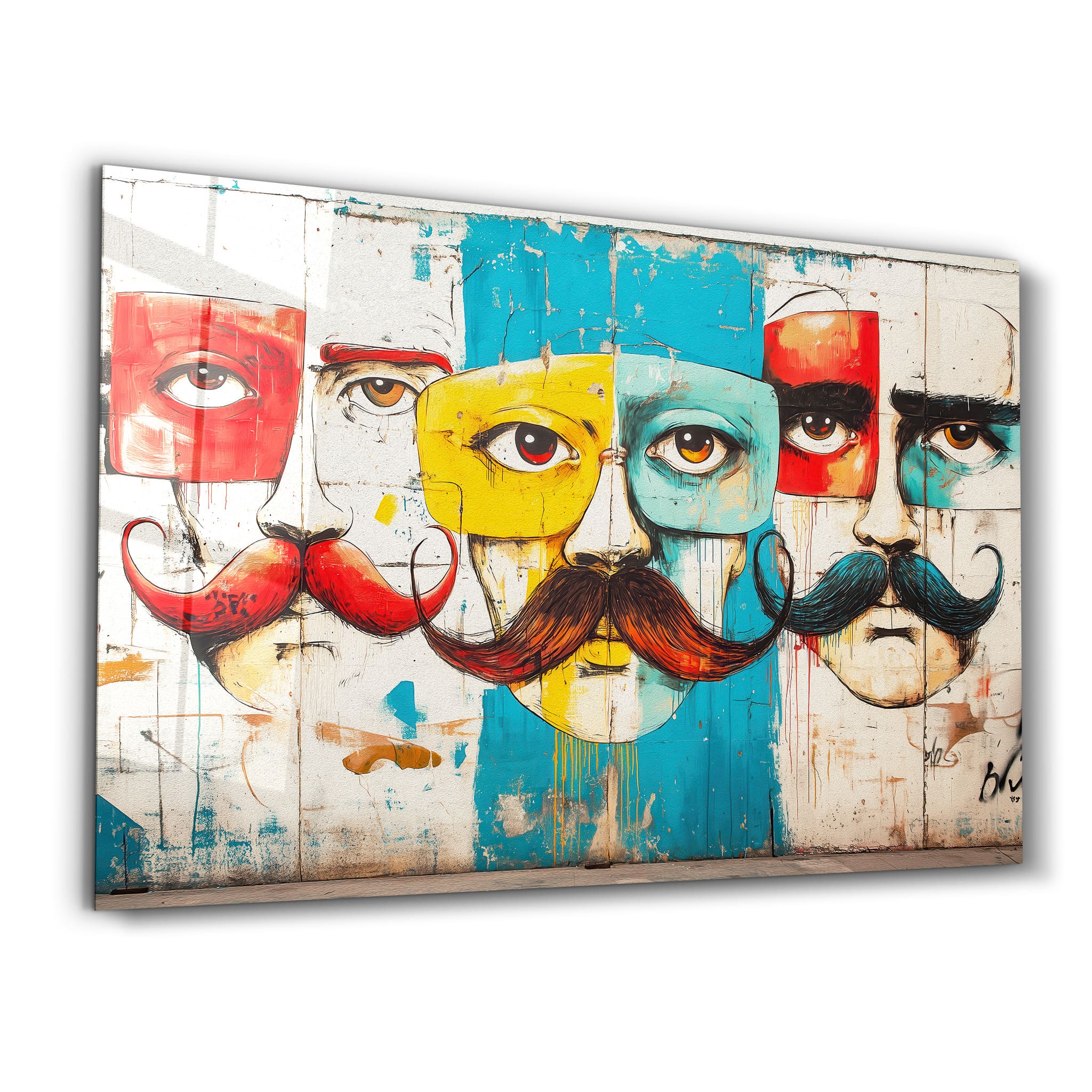 The Mustache Chronicles - Glass Wall Art