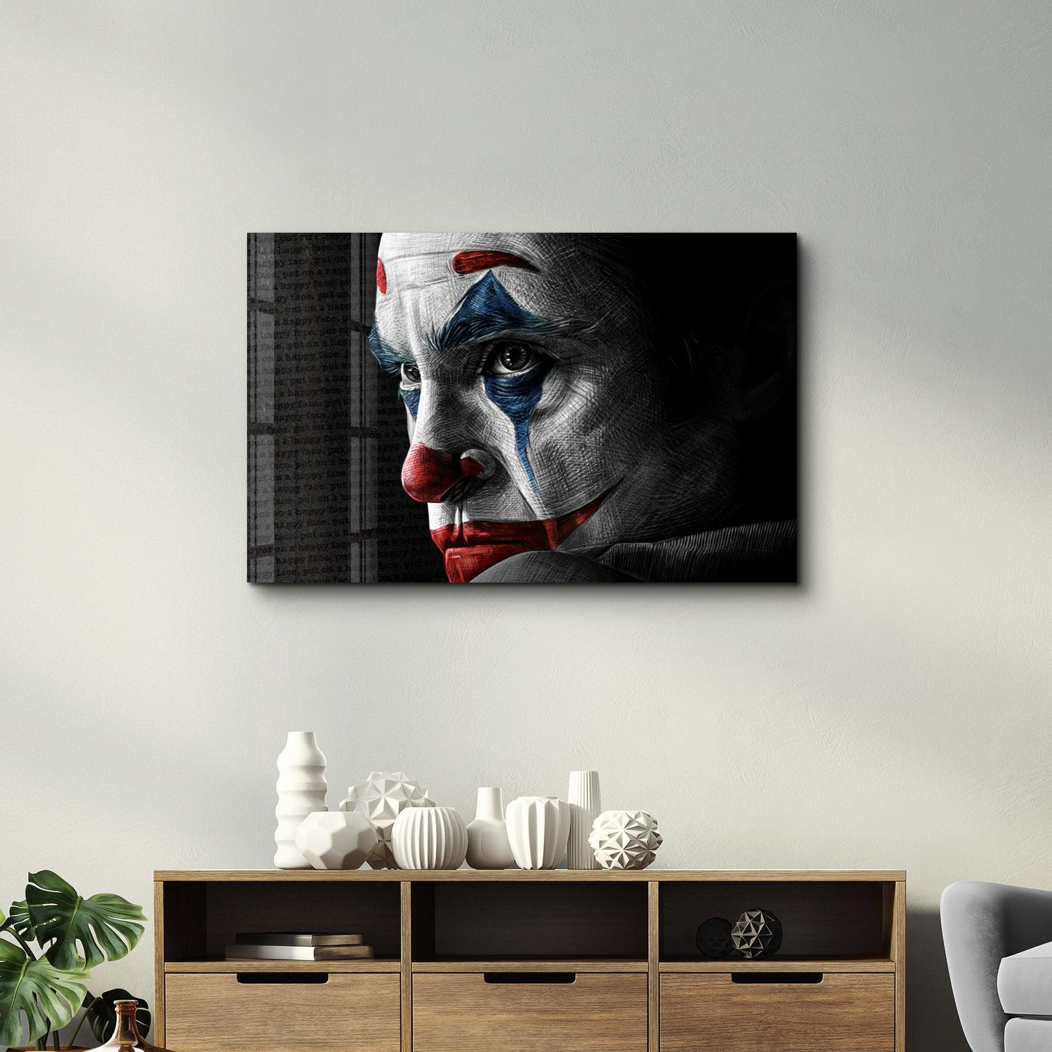Joker Face | Glass Wall Art - ArtDesigna Glass Printing Wall Art
