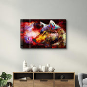 Abstract Colorful Wolf | Glass Wall Art - ArtDesigna Glass Printing Wall Art