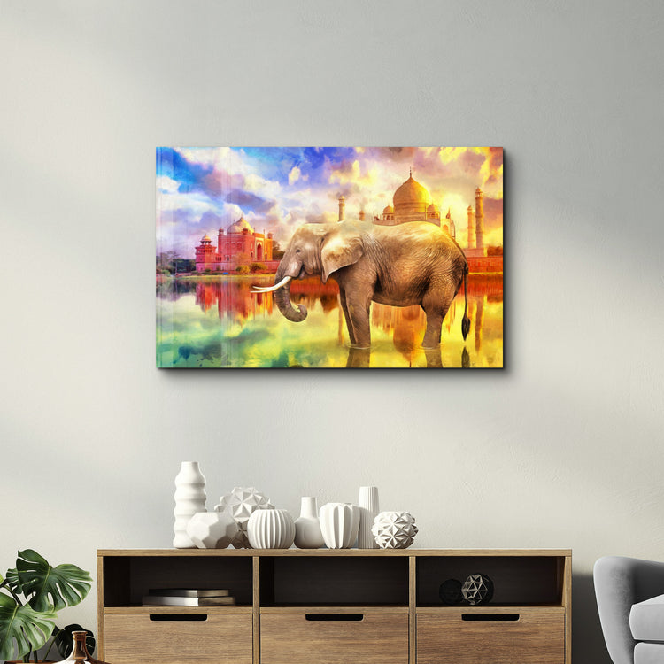 ・"Abstract Elephant"・Glass Wall Art - ArtDesigna Glass Printing Wall Art