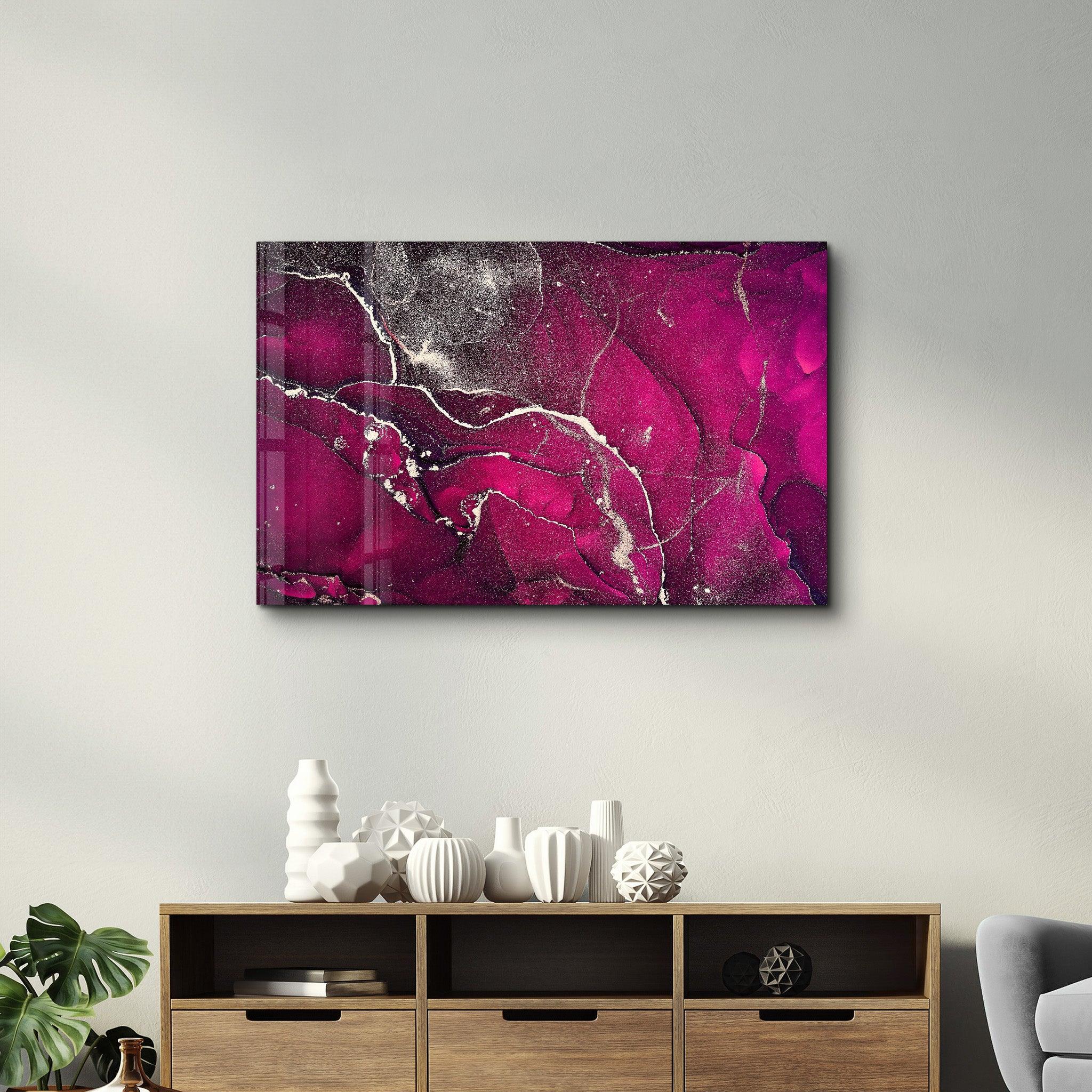 Purple Wave Pattern V2 | Glass Wall Art - ArtDesigna Glass Printing Wall Art