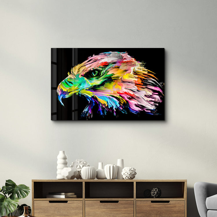 ・"Colorful Eagle"・Glass Wall Art - ArtDesigna Glass Printing Wall Art