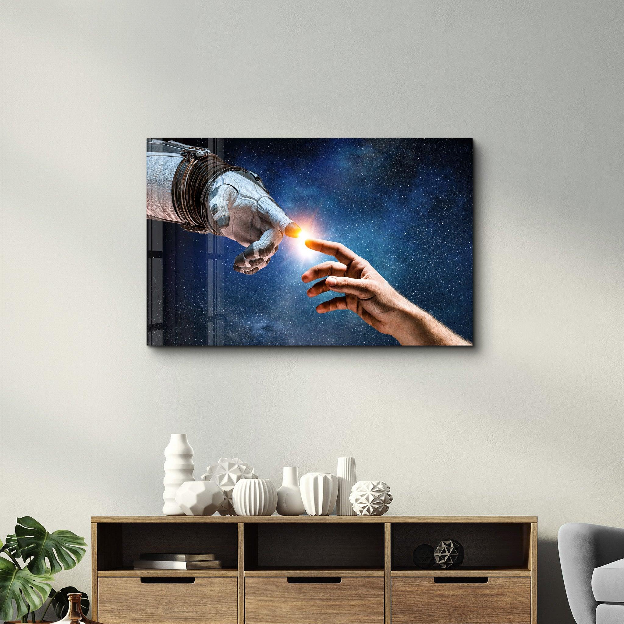 Astronaut Creation | Glass Wall Art - ArtDesigna Glass Printing Wall Art
