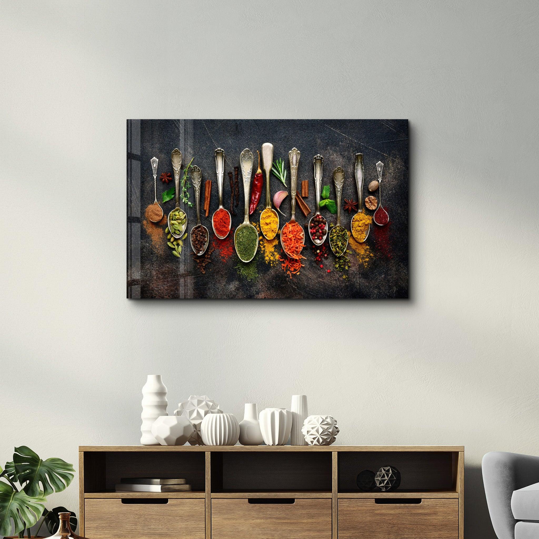 Indian Spices | Glass Wall Art - ArtDesigna Glass Printing Wall Art