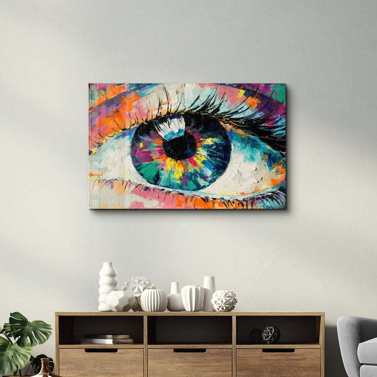 ・"Eye In Colors V2"・Glass Wall Art - ArtDesigna Glass Printing Wall Art