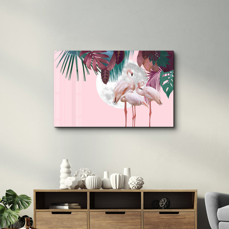 ・"Greater Flamingo"・Glass Wall Art - ArtDesigna Glass Printing Wall Art