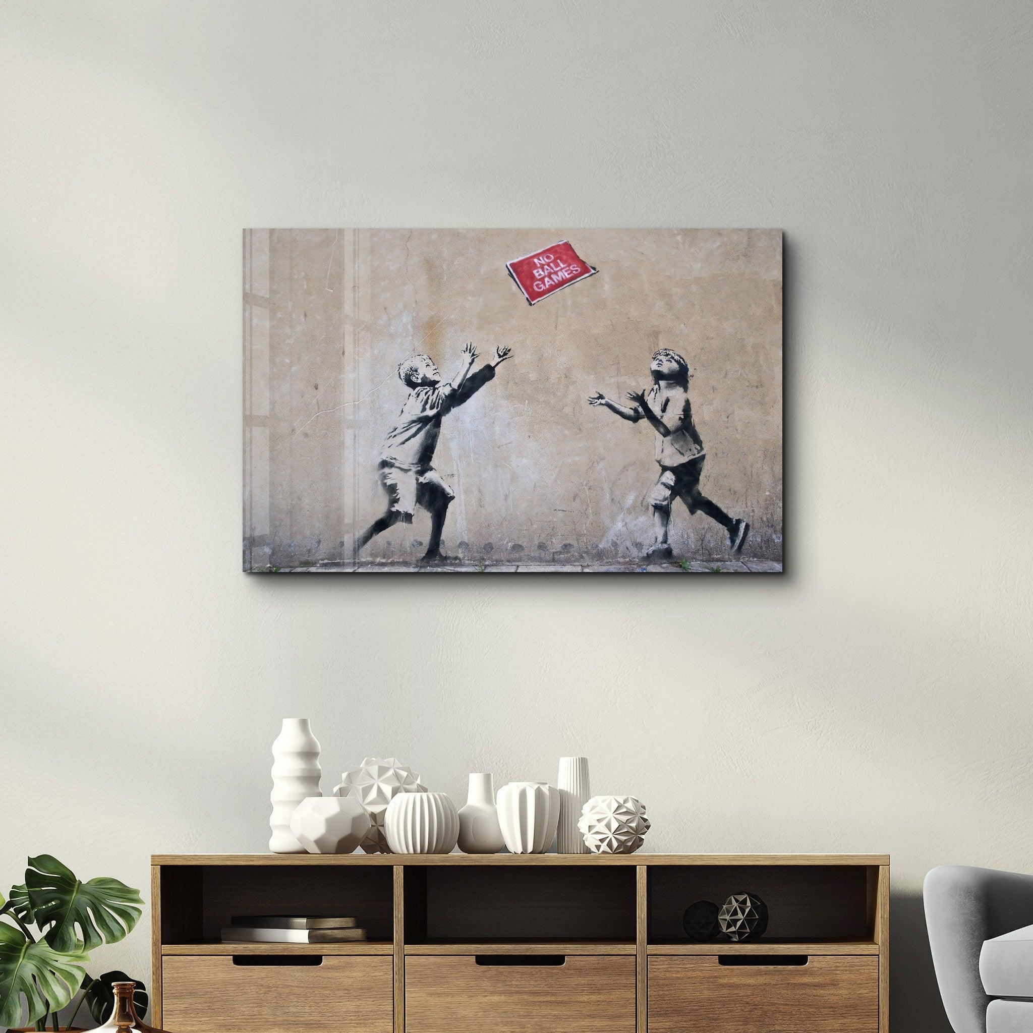 バンクシー Banksy 【No ball games】エスタンプリトグラフ Banksy No Ball Games (green) (Signed Print) 2009 | MyArtBroker
