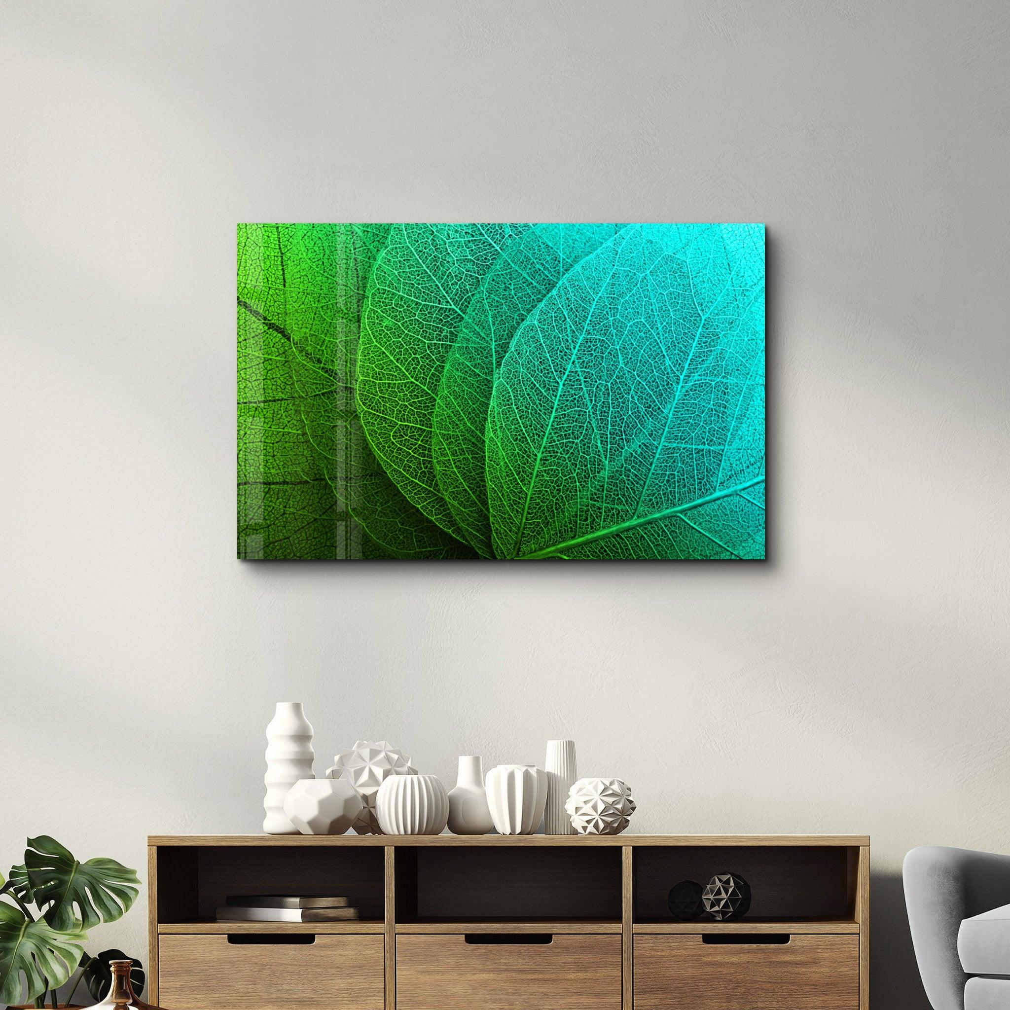 Green Leaf 2 | Glass Wall Art - ArtDesigna Glass Printing Wall Art
