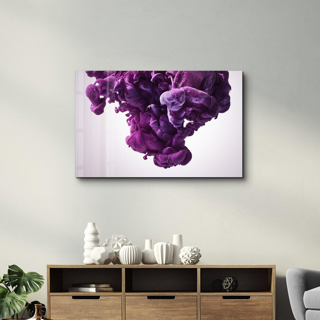 ・"Purple Smoke"・Glass Wall Art - ArtDesigna Glass Printing Wall Art