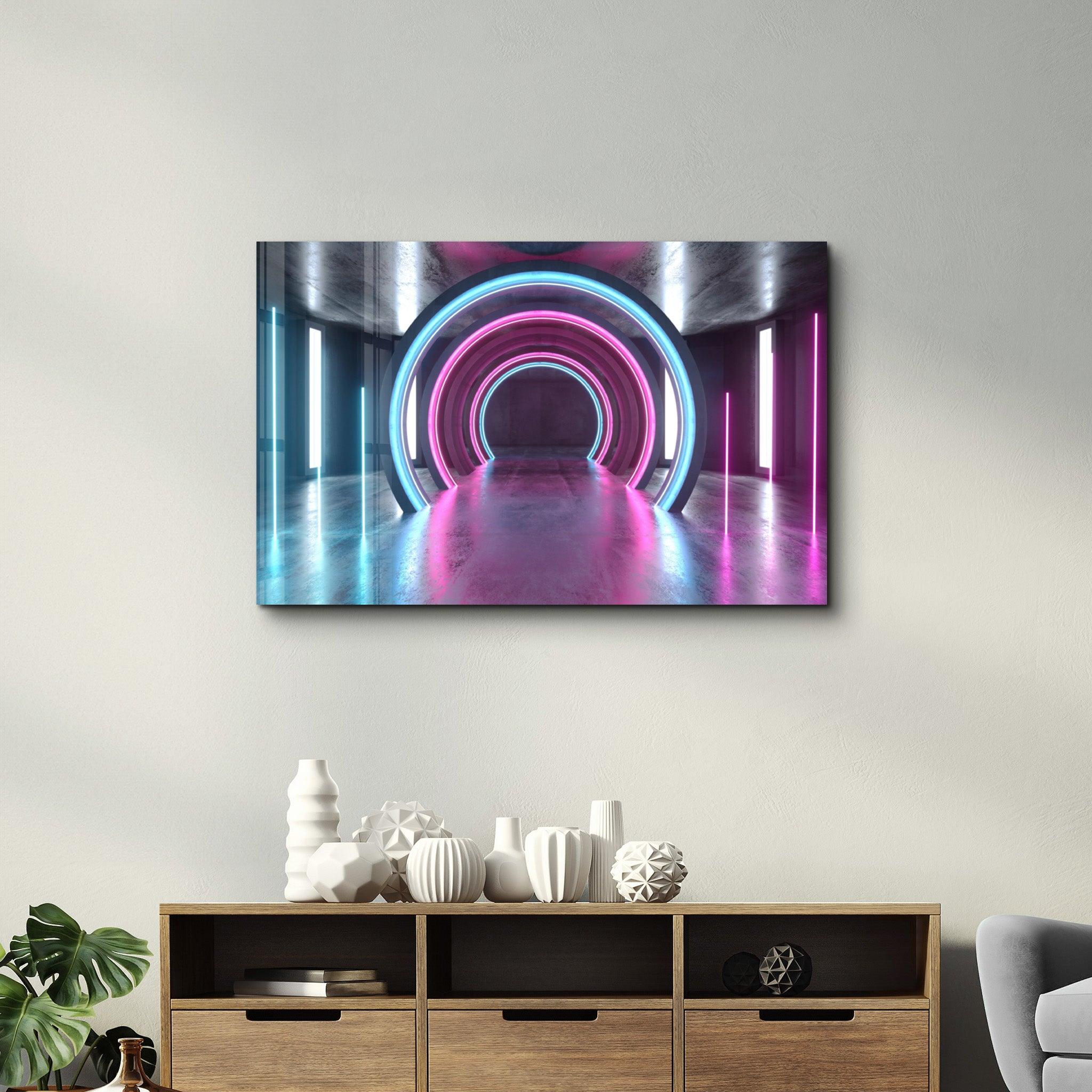 Neon Ring | Glass Wall Art - ArtDesigna Glass Printing Wall Art
