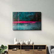 Pink Horizon Abstract | Glass Wall Art - ArtDesigna Glass Printing Wall Art