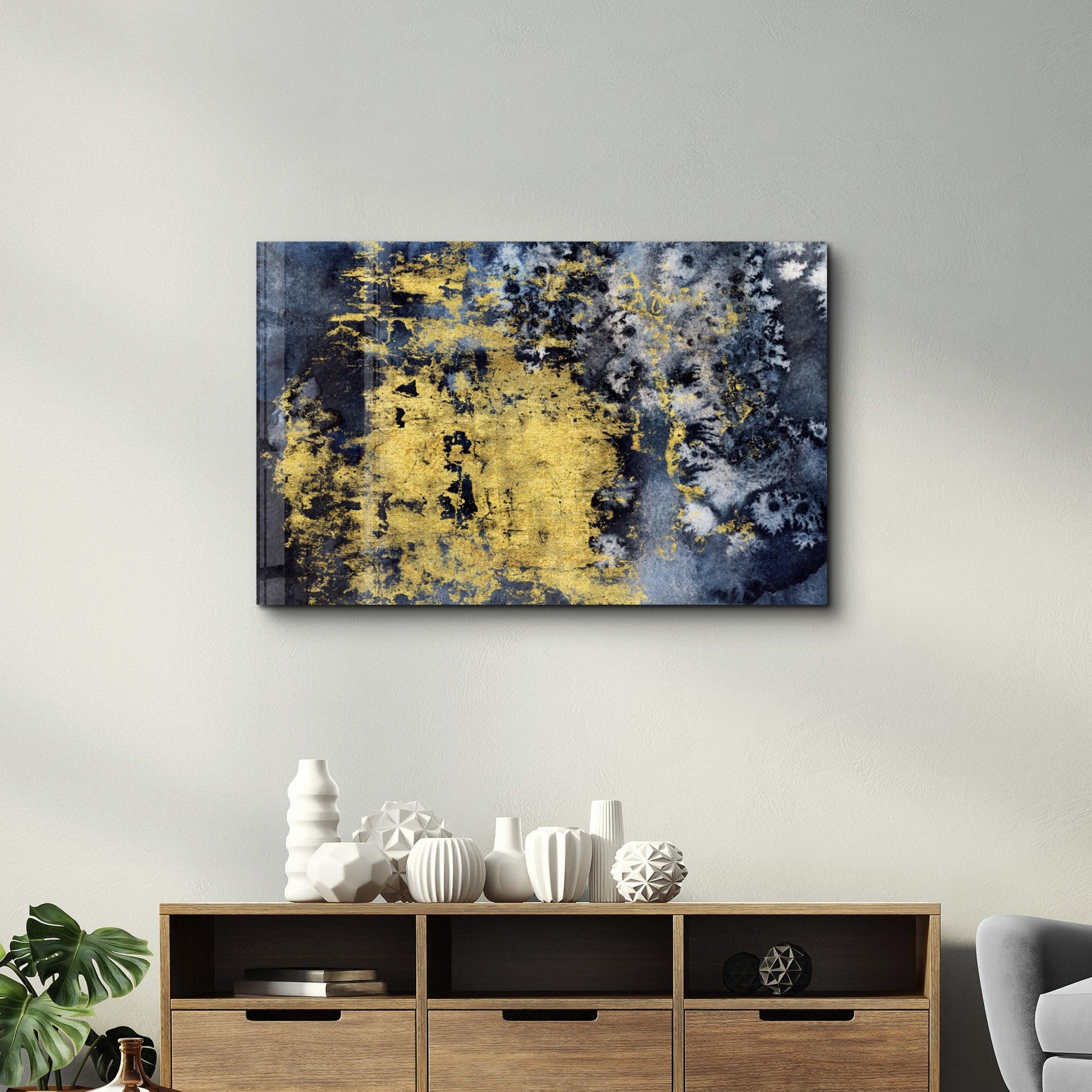 Yellow Abstract Pattern V2 | Glass Wall Art - ArtDesigna Glass Printing Wall Art