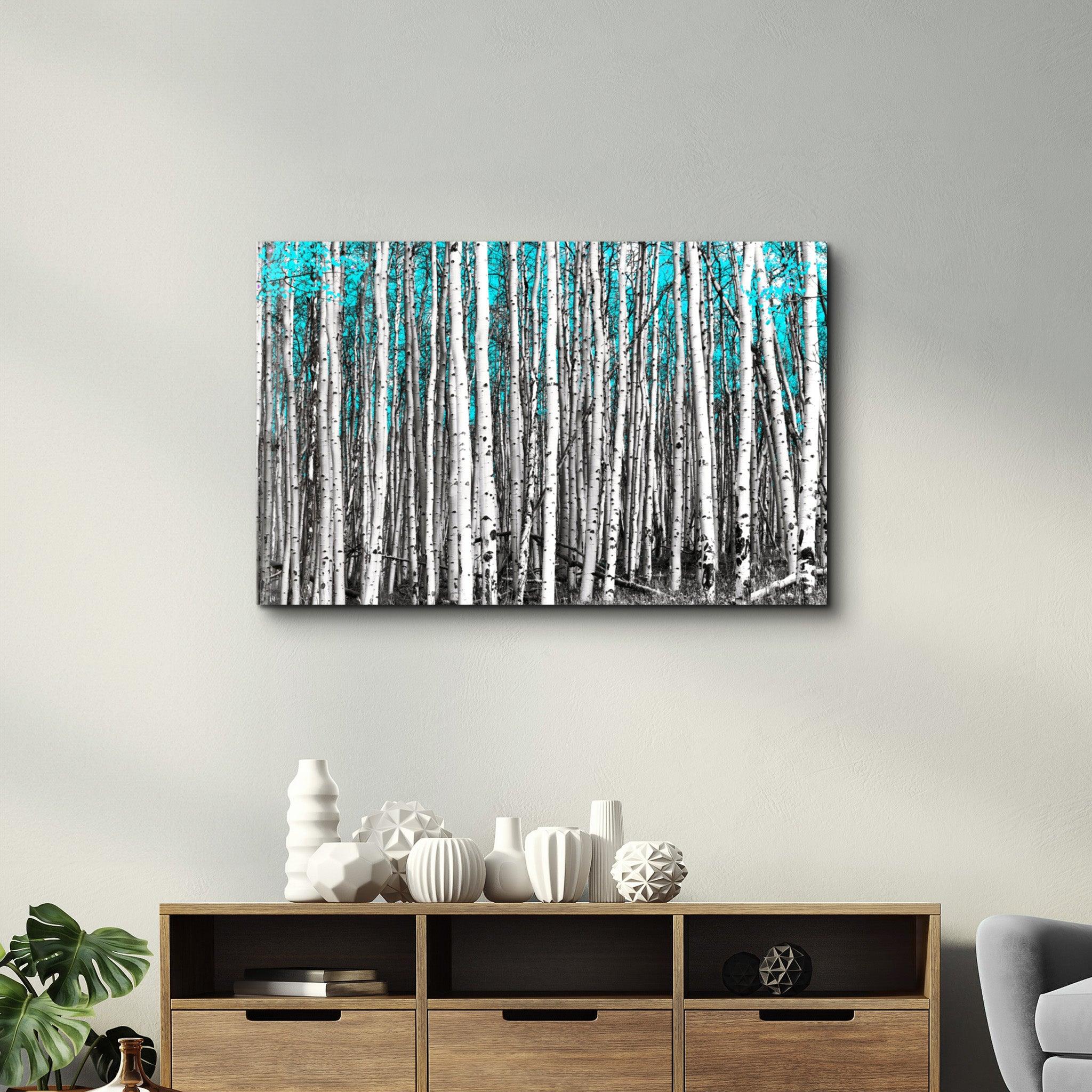 Abstract White Trees V2 | Glass Wall Art - ArtDesigna Glass Printing Wall Art