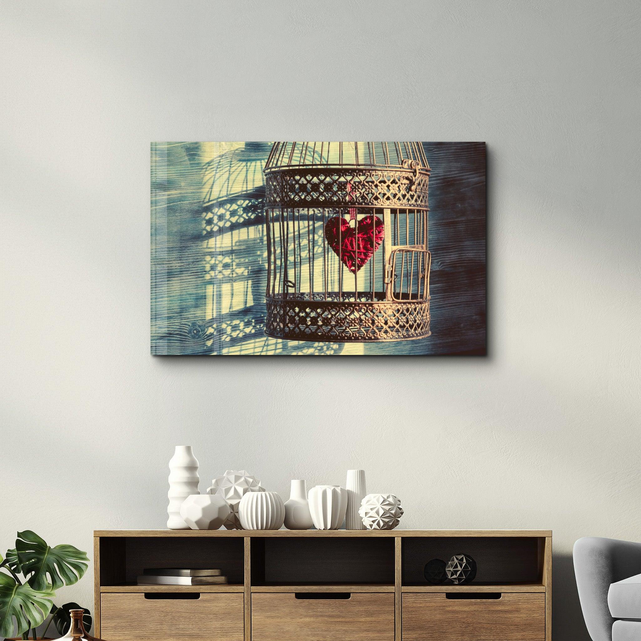 The Heart in the Cage | Glass Wall Art - ArtDesigna Glass Printing Wall Art