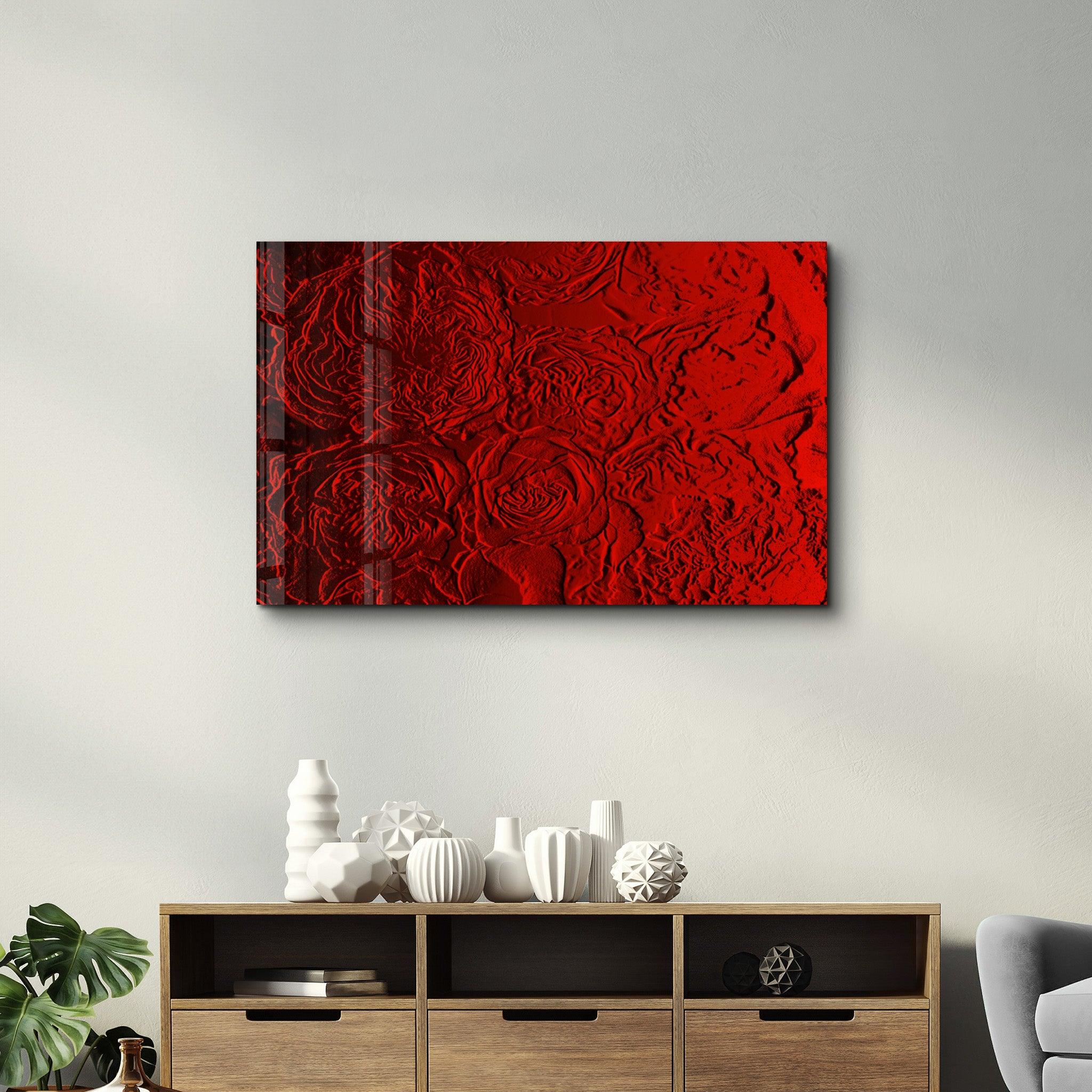 Rose Pattern | Glass Wall Art - ArtDesigna Glass Printing Wall Art