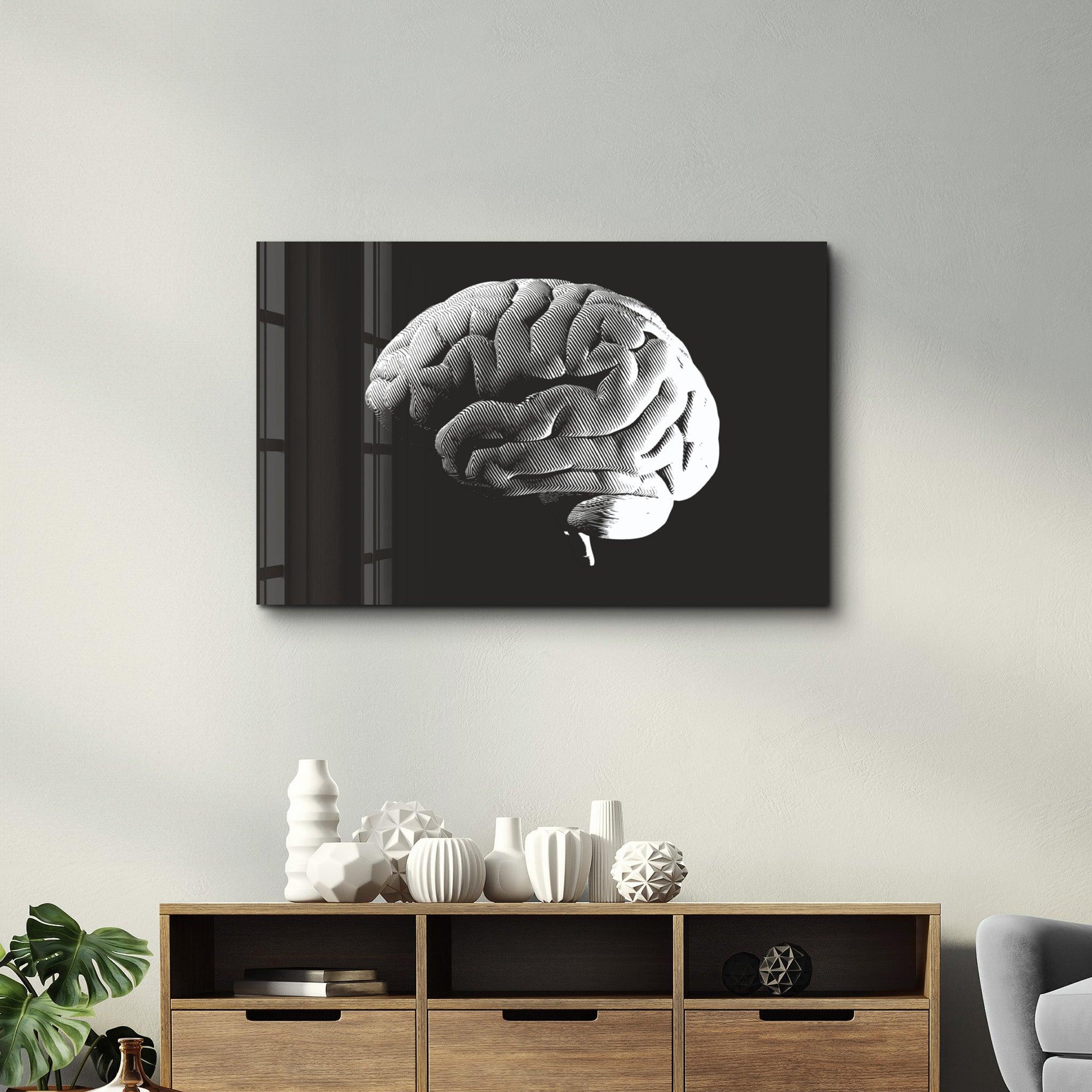 Brain Lines | Glass Wall Art - ArtDesigna Glass Printing Wall Art