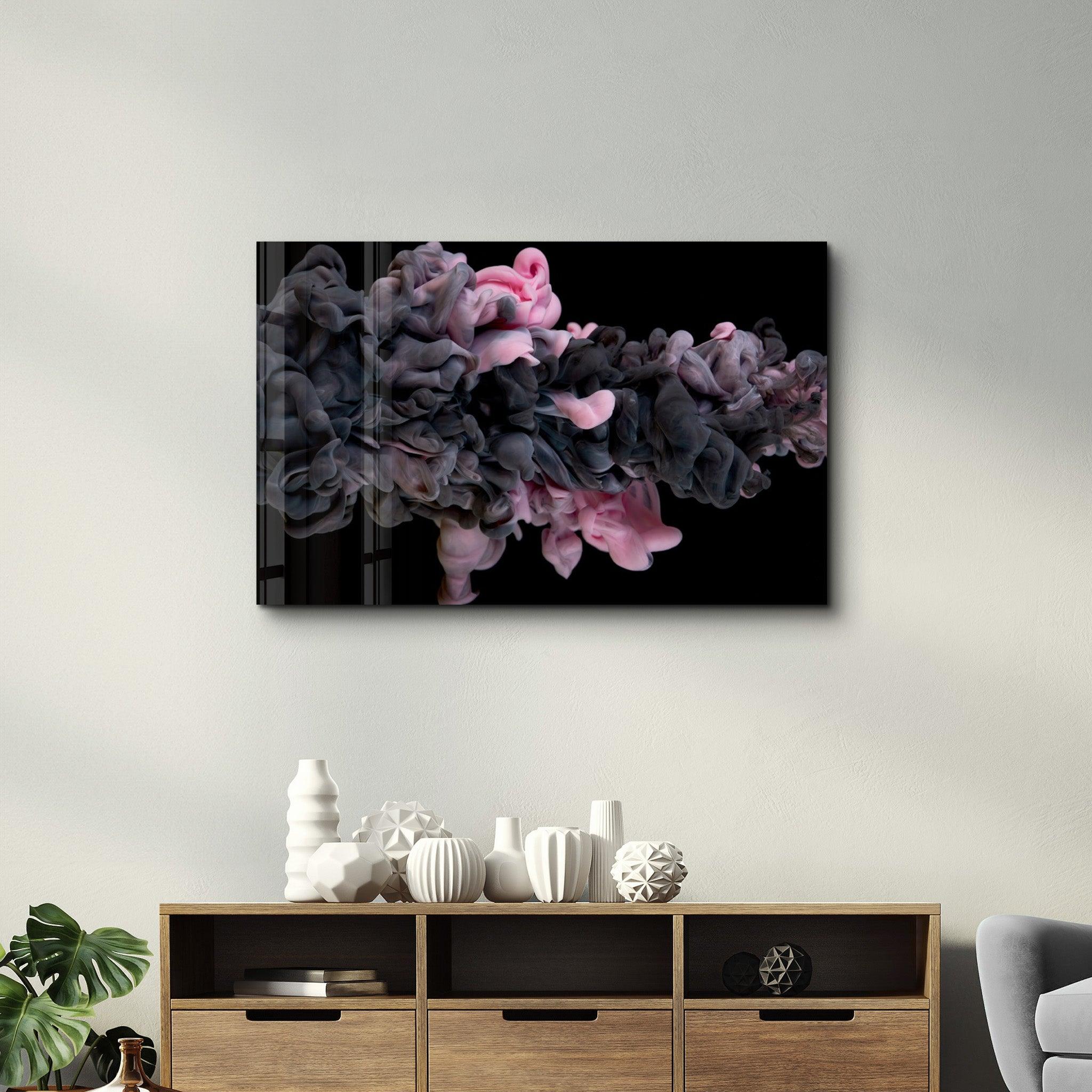 Pink and Gray | Glass Wall Art - ArtDesigna Glass Printing Wall Art