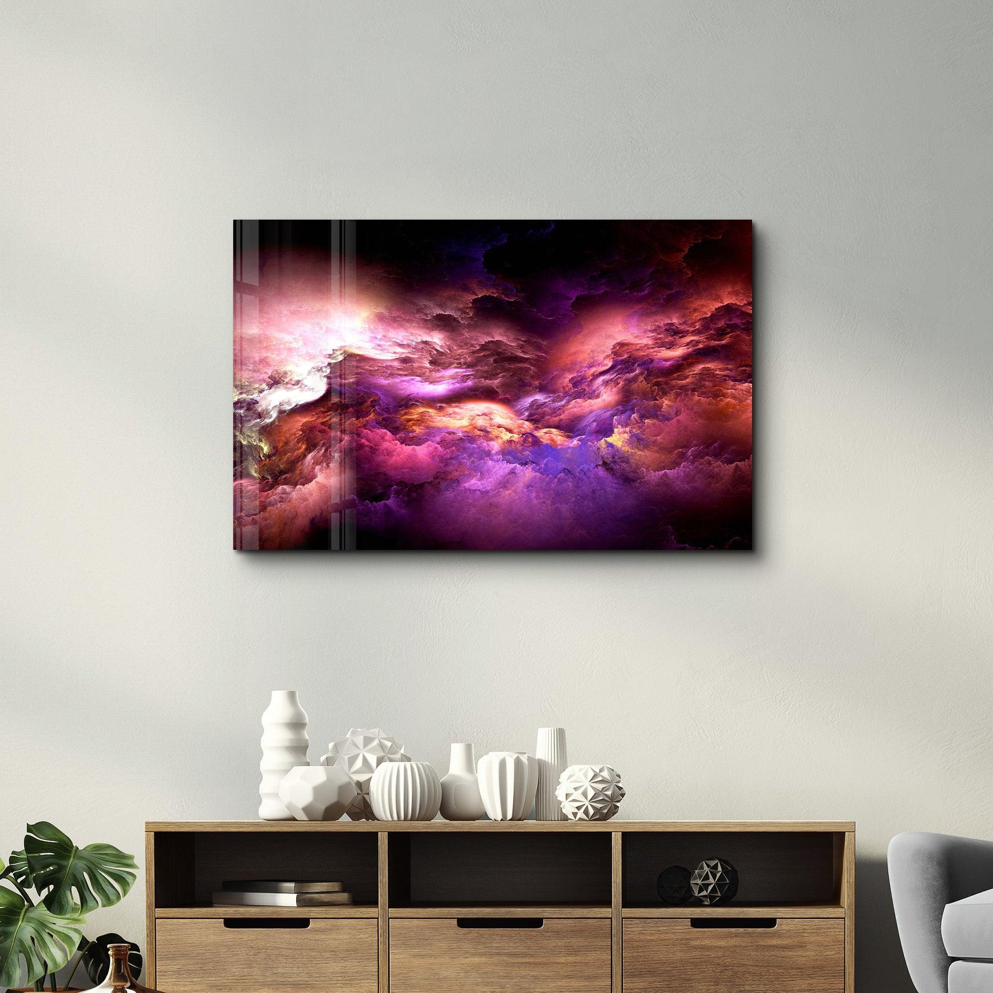 Mystic Sky Purple Tones | Glass Wall Art - ArtDesigna Glass Printing Wall Art