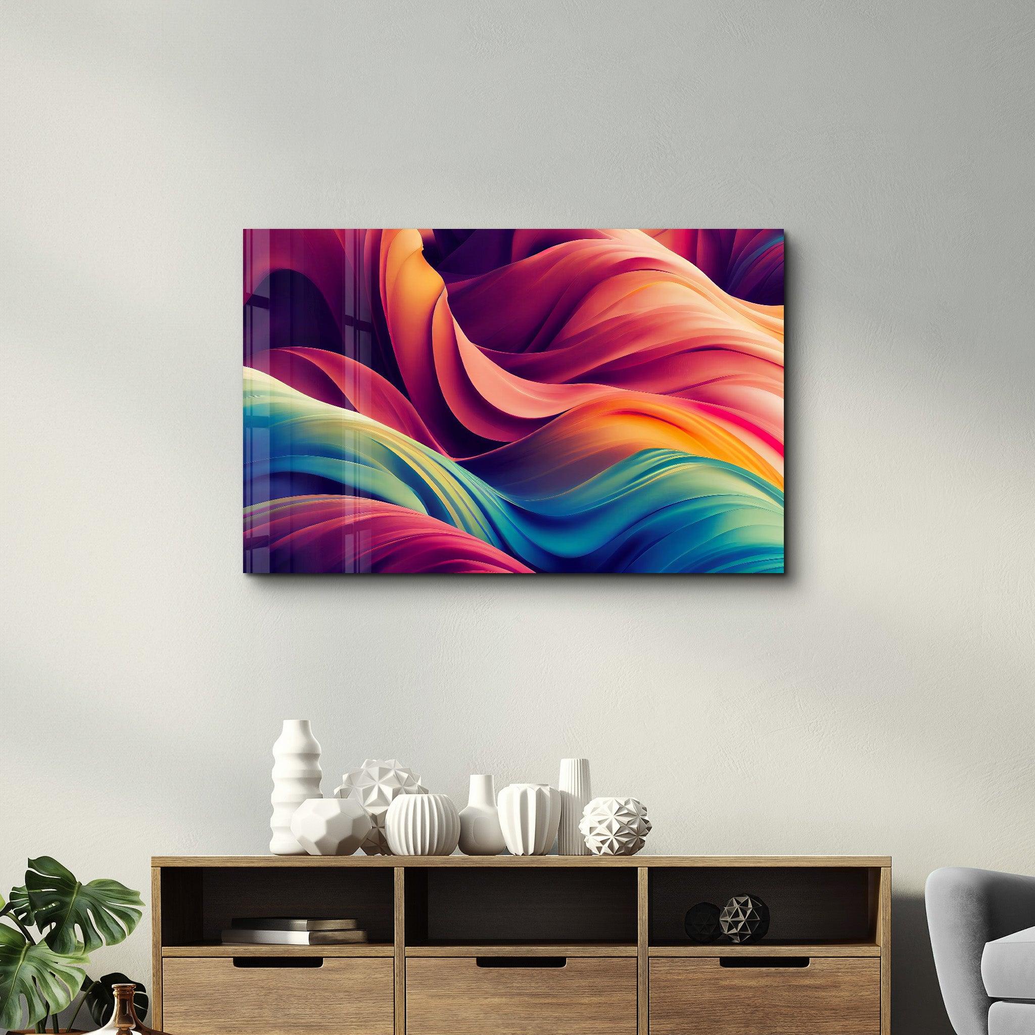 Silky Waves | Glass Wall Art - ArtDesigna Glass Printing Wall Art