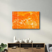 Marble Collection H18 - Orange Juice | Glass Wall Art - ArtDesigna Glass Printing Wall Art