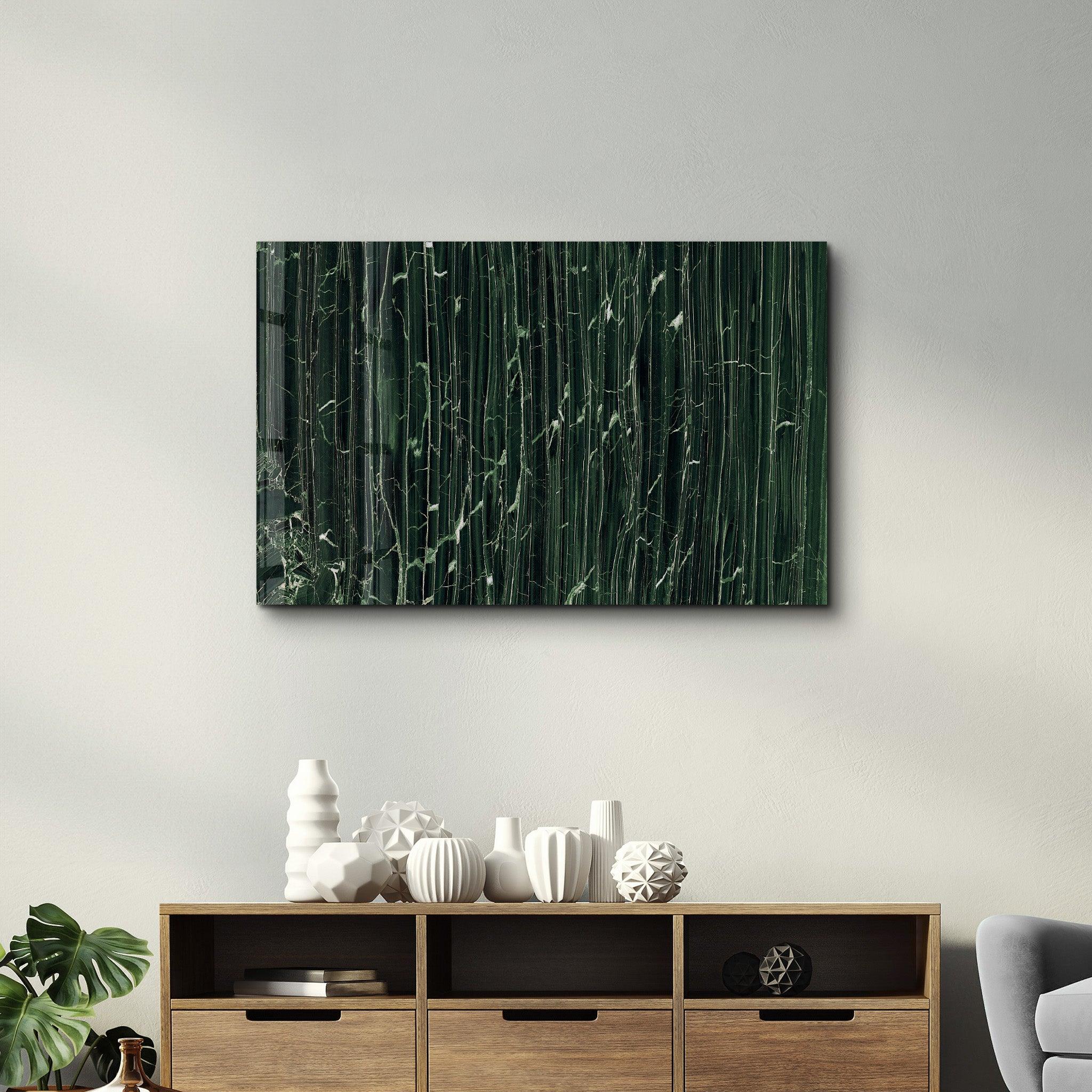 Dark Green Marble | Glass Wall Art - ArtDesigna Glass Printing Wall Art