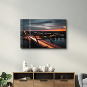 Texas -Bridge Skyline | Glass Wall Art - ArtDesigna Glass Printing Wall Art