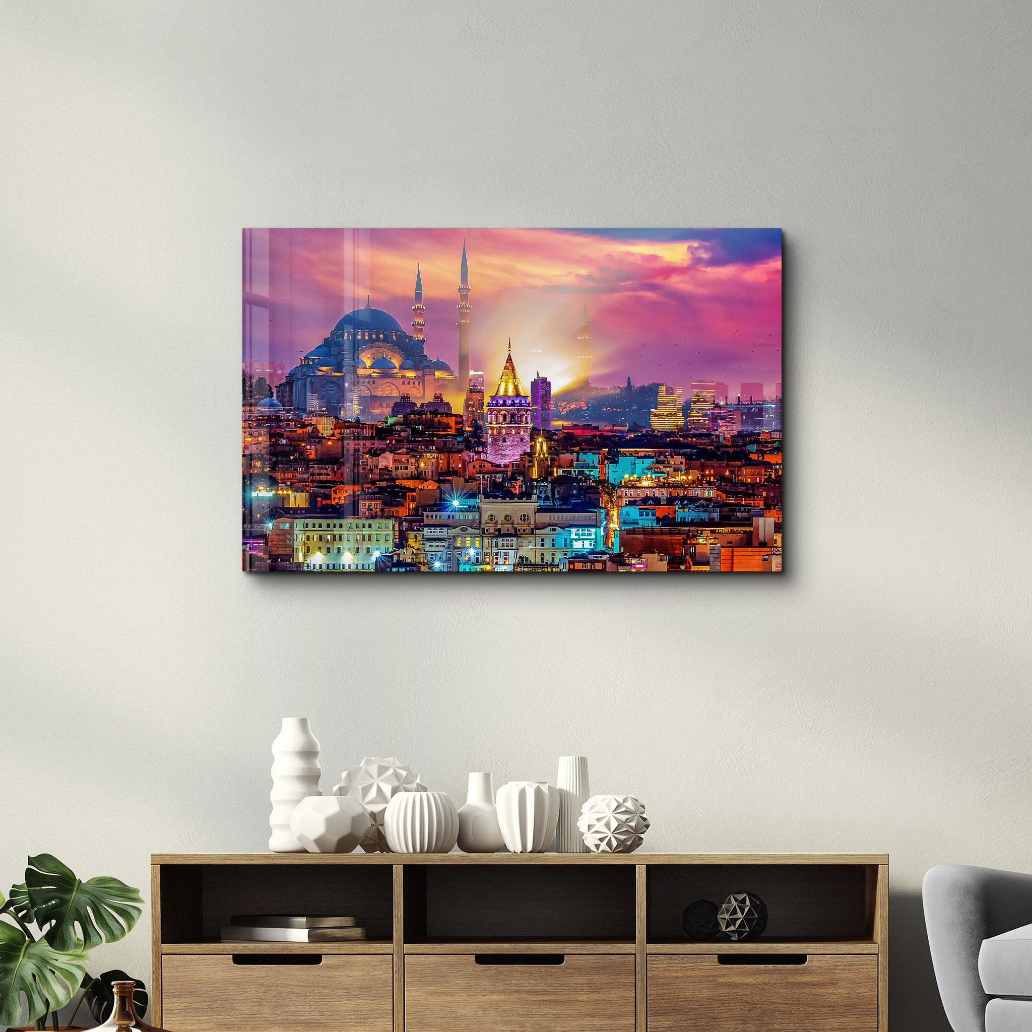 Outlet ISTANBUL CANVAS, Simit Seller Print, 12x16, 9x12, Turkey Wall Art, Stretched Giclee Canvas, Eminönü Drawing, Galata Bridge, City Painting