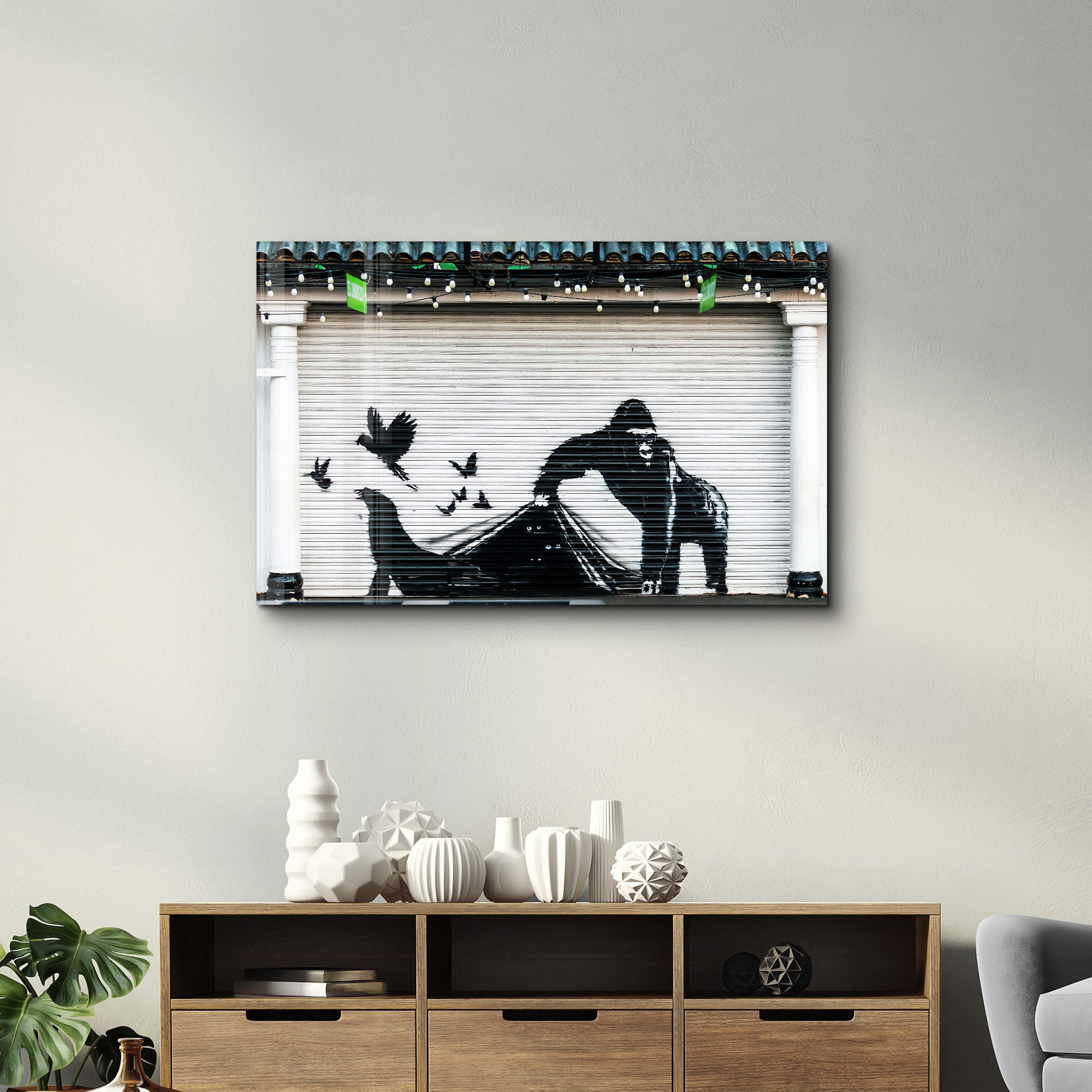 Tempered Glass, Wall Decor, Glass Printing, Banksy Horse Rider, Banksy Graffiti Glass Decor, Banksy Horse sold Glass Wall Art,